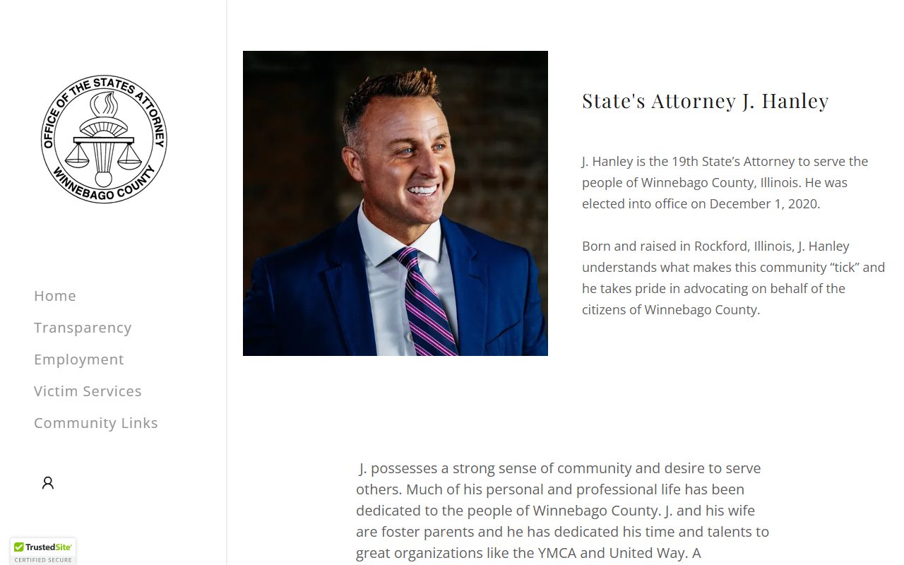 Winnebago County State's Attorney biography and office priorities affecting criminal records