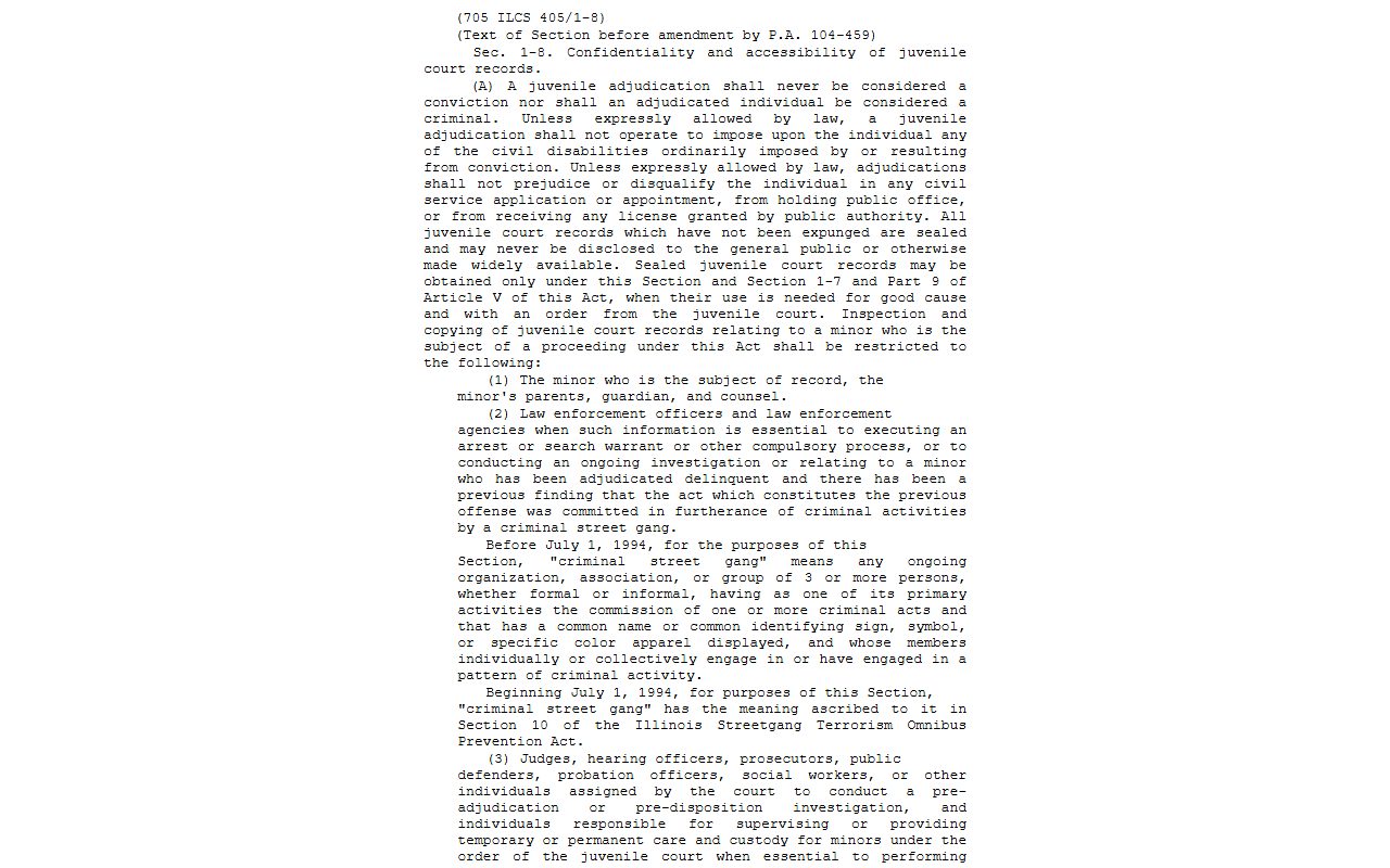 Illinois juvenile law-enforcement record confidentiality statute applied to Winnebago County records